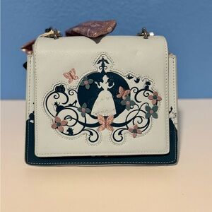 Loungefly White and Blue Cinderella Themed Purse